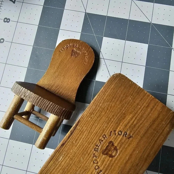 Teddy Bear Story (Applause Toy Co.) Furniture & Mini Flocked Bear (Lot 7 pcs) - Picture 16 of 16